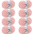 Fio Chenille Chunky Cozyful - 10 Rolos Rosa (8x226,8g) - Para Tricô Manual