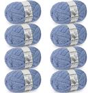 Fio Chunky Cozyful 10 Jumbo Chenille 8 Novelos Azul Acinzentado