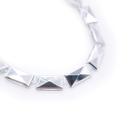 Fio Cordão Aljofre Retângulo Plástico Prata 5x10mm 5un 1m 60g