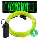 Fio Cordão Neon 5 Metros Com Controle A Pilha Festa Balada Resistente CLY5865