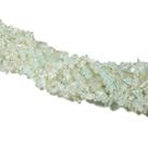Fio Cristal e Pedra da Lua Opalina Furado 80cm Pedra Fazer Pulseira