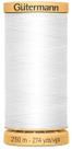 Fio de algodão natural Gutermann 250m branco mercerizado