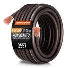 Fio de alimentação/terra TOPSTRONGGEAR 4 Gauge Black 25 pés CCA