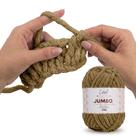 Fio de Chenille Jumbo 20mm para Crochê de Braço e Mantas, 100% Poliéster, Toque Macio 250g