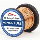 Fio de cobre D.MATIALL 99,96% puro 2,5 mm 41 pés 0,54 kg calibre 10