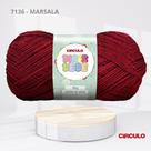 Fio de Lã Mais Bebê 100g 500m 100% Acrílico para Crochê e Tricô Infantil Cor:7136 - MARSALA