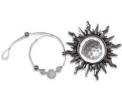 Fio de Luz Sol com Cristal facetado Decorativo Metal Fio de Luz Sol com Cristal facetado Decorativo Metal