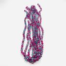 Fio de Pedras 11mm Contas Pink Azul 40cm Colar Artesanato