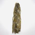 Fio de Pedras 12x8mm 30un Gota Amarelo e Prata 35cm Arte
