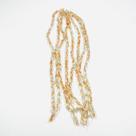 Fio de Pedras Retângulo 16x6mm 20un Listra Laranja 30cm Arte