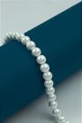 Fio de Pérola de Vidro Branca 8mm - 40cm com 64 Pérolas Fio de Pérola de Vidro Branca 8mm - 40cm com 64 Pérolas