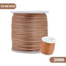 Fio De Seda Bege Camurça - Cordão Rabo De Rato 2mm - Nybc
