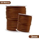 Fio De Seda Marrom Havana - Cordão Rabo De Rato 3mm - Nybc