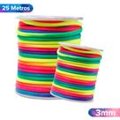 Fio De Seda Multicolorido - Cordão Rabo De Rato 3mm - Nybc Fio De Seda Multicolorido - Cordão Rabo De Rato 3mm - Nybc