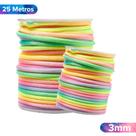 Fio De Seda Multicolorido Leitoso - Cordão Rabo De Rato 3mm - Nybc Fio De Seda Multicolorido Leitoso - Cordão Rabo De Rato 3mm - Nybc