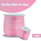 Fio De Seda Rosa Claro - Cordão Rabo De Rato 1mm - Nybc