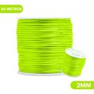 Fio De Seda Verde Neon - Cordão Rabo De Rato 2mm - Nybc