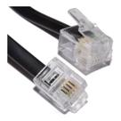 Fio de Telefone Fixo com 1 Metro RJ11 X RJ11 Cabo 4 Vias Preto Fio de Telefone Fixo com 1 Metro RJ11 X RJ11 Cabo 4 Vias Preto