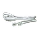 Fio De Telefone Rj11 Para Extensão 2 Conectores 2 Metros com filtro de Ferrite