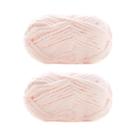 Fio De Veludo Grosso 2 Peças 50g Cada Lã Chenille Macia Para Tricô Artesanal DIY Cachecol Chapéu