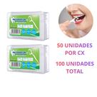 Fio Dental Com Haste 100 Unidades Uso Infantil E Adulto