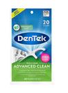 Fio Dental Dentek Floss Picks Triple Clean Advanced com 20 unidades