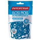 Fio Dental Floss Picks Dentalclean Ultra Deslizante Sabor Menta 30 Unidades
