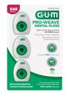 Fio dental GUM Pro-Weave, tecido resistente a fragmentos, 3 unidades Fio dental GUM Pro-Weave, tecido resistente a fragmentos, 3 unidades