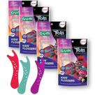 Fio Dental Infantil Gum Flossers Trolls 80 Unidades