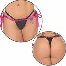 Fio Dental Júlia Pimenta Sexy Preto e Pink - Calcinha Sexy