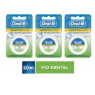 Fio Dental Oral-B Essential Floss 50m Com 3 Unidades Fio Dental Oral-B Essential Floss 50m Com 3 Unidades