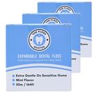 Fio dental The Floss Master expansível de 50 m, pacote com 3