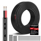 Fio elétrico, calibre 16, 2 condutores, cabo de PVC de 30 pés, 16 AWG, 12V