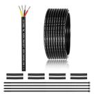Fio elétrico, calibre 20, 4 condutores, cobre estanhado UL 2464 de 25 pés