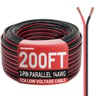 Fio elétrico Energeaster 14AWG 200FT 2 condutores vermelho preto