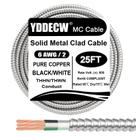 Fio elétrico YDDECW 6 AWG Cabo revestido de metal de 25 pés