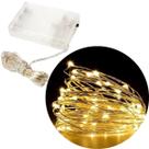 Fio Fada 30 Lâmpadas Cordão LED Luz Amarelo 3 Metros Á Pilha