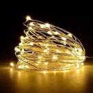 Fio Fada Cordão De Luz Led 5m 20 Leds Branco Quente Pilha