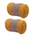 Fio FAU Art Chenille 250g-250m, pacote com 2 unidades de mostarda em malha grossa