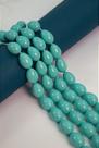 Fio Gota de Vidro Azul 10x15mm - 40cm Fio Gota de Vidro Azul 10x15mm - 40cm