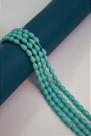 Fio Gota de Vidro Azul 7x5mm - 40cm Fio Gota de Vidro Azul 7x5mm - 40cm