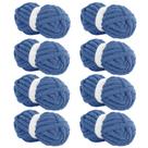 Fio HOMBYS Country Blue Chenille para crochê e tricô