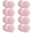 Fio HOMBYS Pink Chunky Chunky Chenille para crochê e tricô