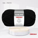 Fio Lã Sublime 100% Acrílico 100g 170m para Tricô e Crochê Toque Macio Cor:940 - PRETO