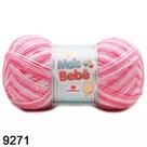 FIO MAIS BEBÊ CIRCULO 100G COR 9271 MESCLA CANÇÃO NINAR ROSA - Fio de Acrílico para Bebês
