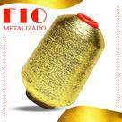 Fio Metalizado - Linha Para Bordar - Dourada 500 Gramas - Nybc