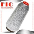 Fio Metalizado - Linha Para Bordar - Prata 100 Gramas - Nybc