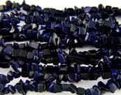 Fio Misto Pedra Estrela Azul e Onix Preto Cascalho 90cm