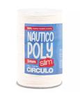 Fio náutico poly slim 3mm cor 1074 creme 400g com 350 metros