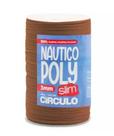 Fio náutico poly slim 3mm cor 7087 bombom 400g com 350 metros